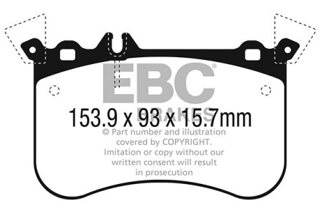Тормозные колодки дисковые, комплект EBC DP32311C