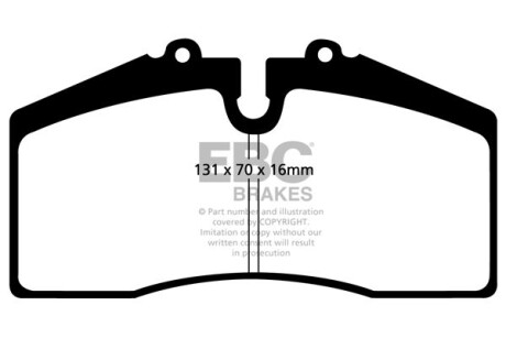 Тормозные колодки дисковые, комплект EBC DP41014R