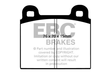 Тормозные колодки дисковые, комплект EBC DP4103R