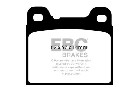 Тормозные колодки дисковые, комплект EBC DP41043R
