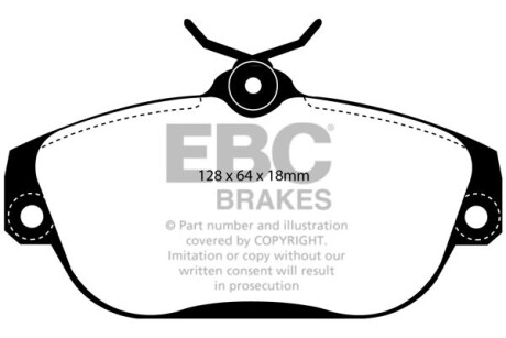 Тормозные колодки дисковые, комплект EBC DP41095R