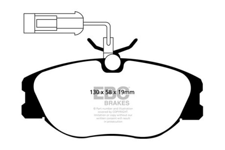 Тормозные колодки дисковые, комплект EBC DP41109R