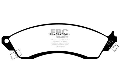 Тормозные колодки дисковые, комплект EBC DP41131R