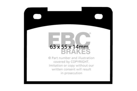 Тормозные колодки дисковые, комплект EBC DP4114R