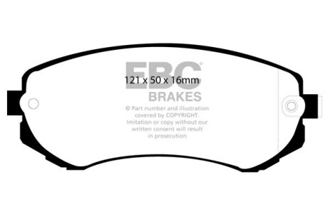 Тормозные колодки дисковые, комплект EBC DP41279R