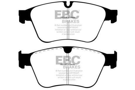 Тормозные колодки дисковые, комплект EBC DP41937R