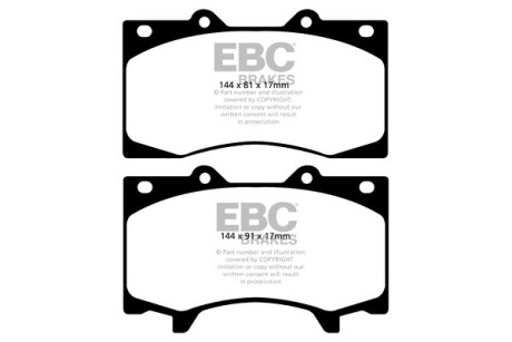 Тормозные колодки дисковые, комплект EBC DP42125R