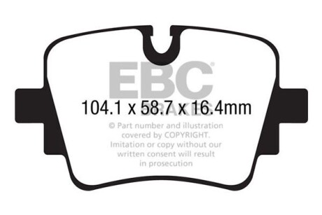 Тормозные колодки дисковые, комплект EBC DP42190R
