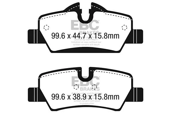 Тормозные колодки дисковые, комплект EBC DP42228R (фото 1)