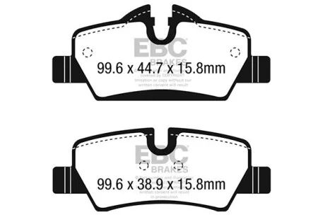Тормозные колодки дисковые, комплект EBC DP42228R
