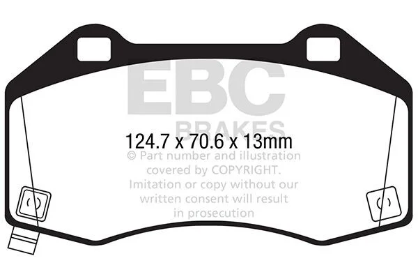 Тормозные колодки дисковые, комплект EBC DP42286R (фото 1)