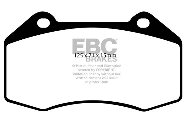 Тормозные колодки дисковые, комплект EBC DP81539RP1 (фото 1)