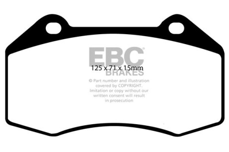 Тормозные колодки дисковые, комплект EBC DP81539RP1