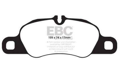 Тормозные колодки дисковые, комплект EBC DP82057RP1