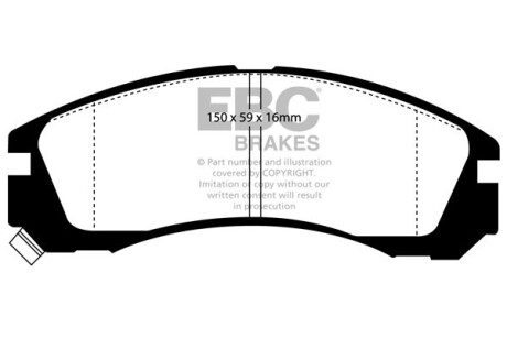 Тормозные колодки дисковые, комплект EBC DP954