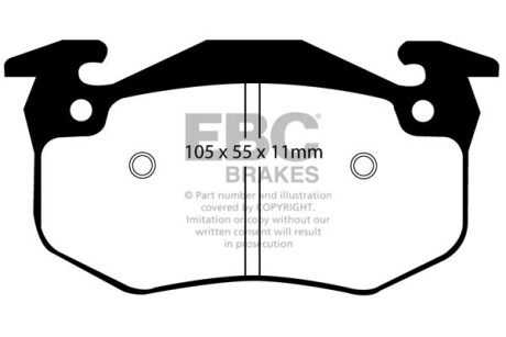 Тормозные колодки дисковые, комплект EBC DP983