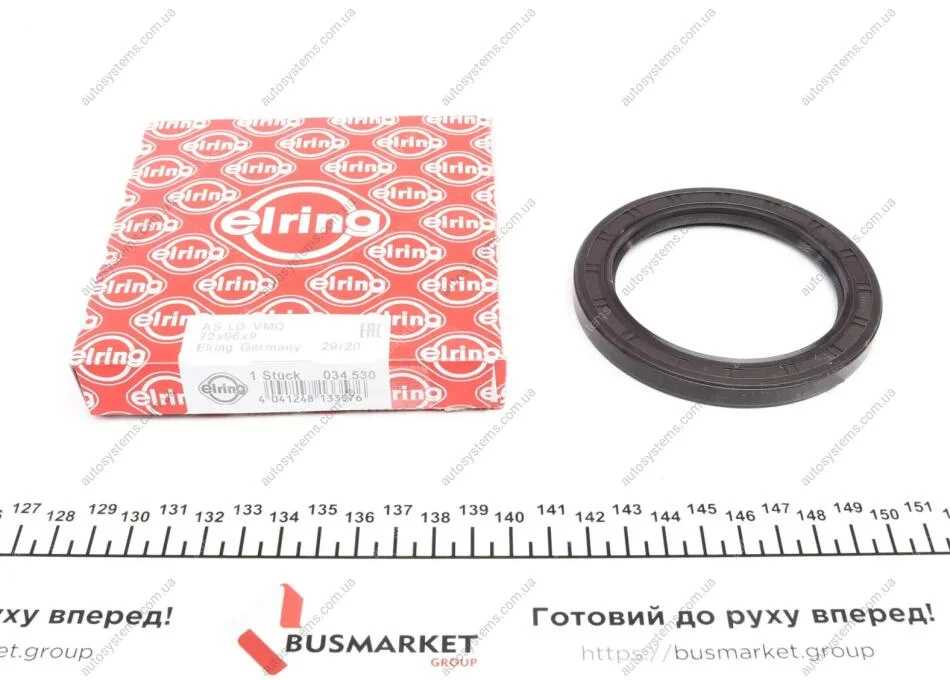 Сальник колінвалу (задній) Mitsubishi Colt/Kia Rio 1.2-1.8 77- (72x96x9) ELRING 034.530 (фото 1)