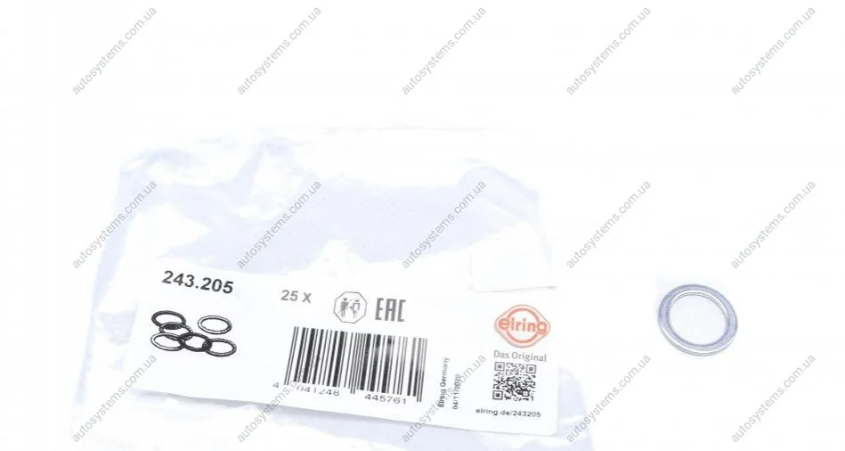 Кольцо отверстия слива оливы VW Passat 2.5 TDI 98-05 ELRING 243205 (фото 1)