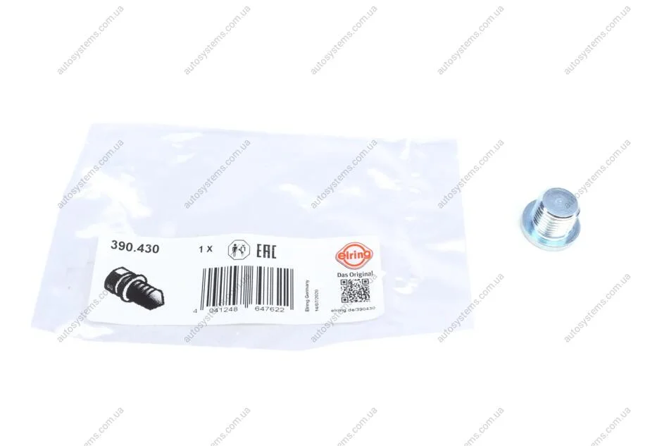 Болт зливу оливи Citroen/Dacia/Nissan/Opel/Peugeot/Renault/Volvo (M16x1.5) ELRING 390.430 (фото 1)