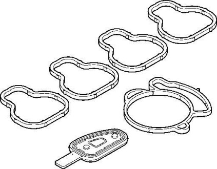 Прокладки впускного коллектора, комплект ELRING 444.570