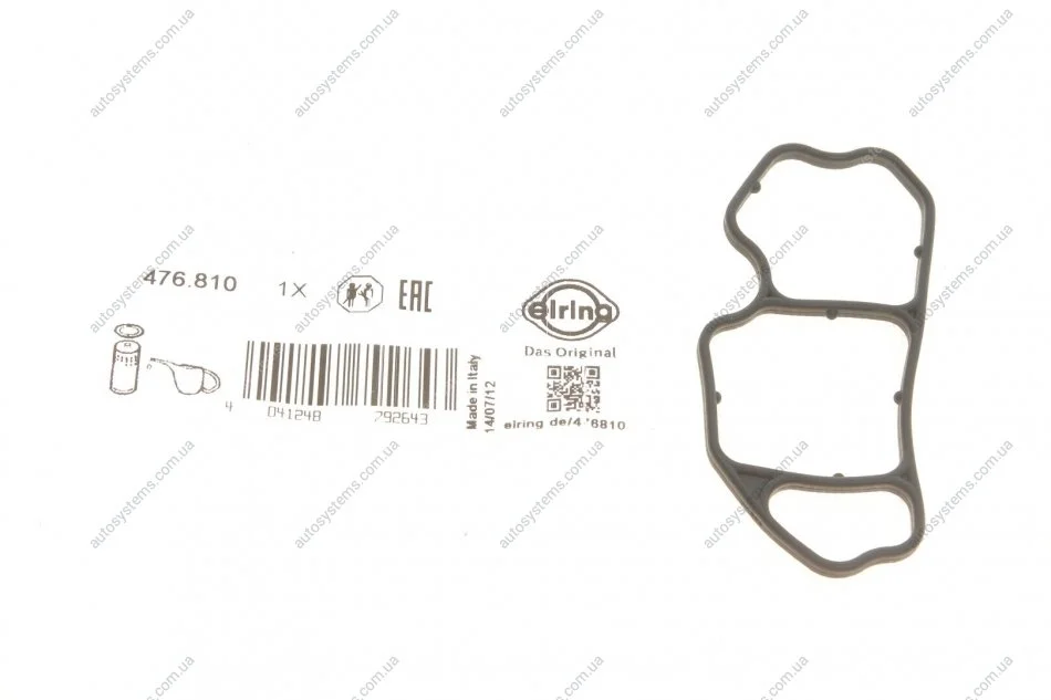 Прокладка корпуса фільтра масляного Opel Combo 1.4 04- ELRING 476.810 (фото 1)