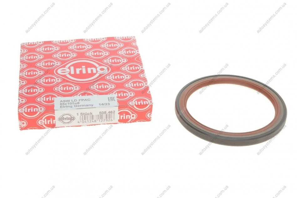 Сальник колінвалу (задній) Renault Trafic/Opel Vivaro/Renault Megane/Clio I 1.0-2.5 86- (85x105x8) ELRING 508.462 (фото 1)