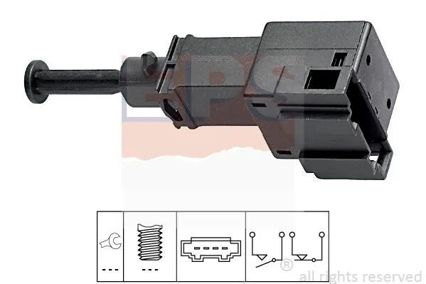 Датчик педалі гальма VW T4/T5 1.9-2.5D 90-15 (4 конт.) EPS 1.810.151 (фото 1)