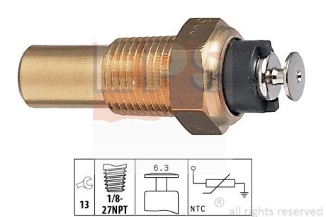 Датчик температуры охлаждающей жидкости EPS 1.830.005