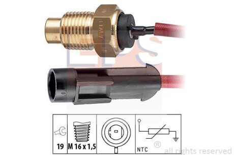Датчик температуры охлаждающей жидкости EPS 1.830.175