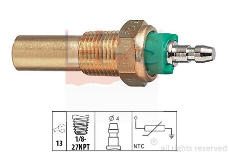 Датчик температуры охлаждающей жидкости EPS 1.830.208