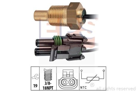 Датчик температуры охлаждающей жидкости EPS 1.830.307