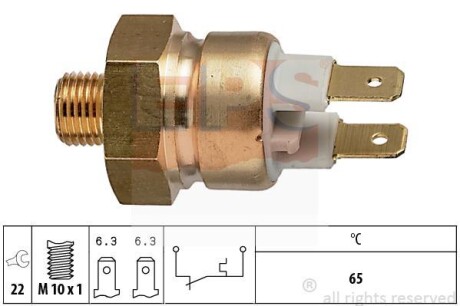 Датчик температуры охлаждающей жидкости EPS 1.840.112