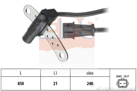Датчик положения коленчатого вала EPS 1.953.165