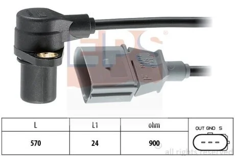 Датчик положення колінвалу Audi A3/A4/A6/A8/ Skoda Fabia/ Octavia/VW Passat 1.6-3.0 96-10 EPS 1.953.172