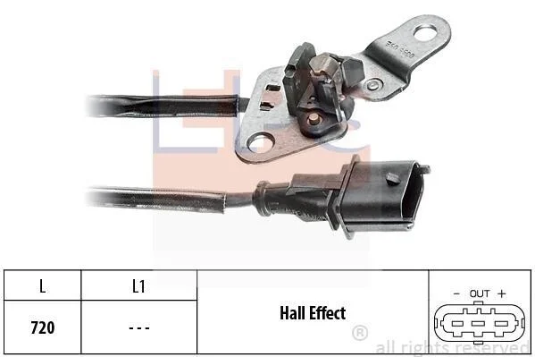Датчик положення розподільного валу Fiat Doblo 1.9JTD 01- EPS 1.953.355 (фото 1)