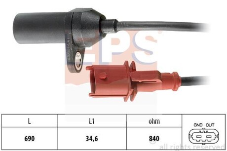 Датчик положения коленчатого вала EPS 1.953.356