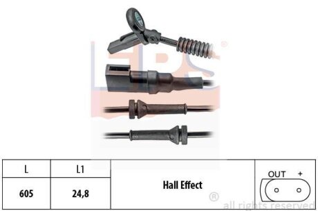 Датчик ABS (передній) Ford Connect 1.8/1.8 TDCI 02-13 EPS 1.960.152