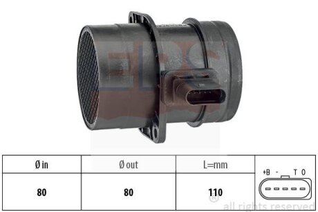 Витратомір повітря VW T5 2.5TDI 03-10 EPS 1.991.357