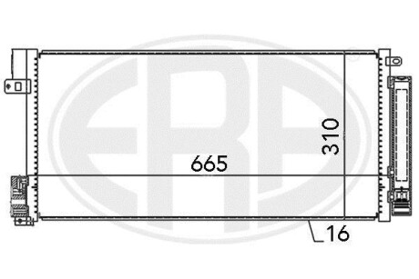 Радиатор кондиционера (Конденсатор) ERA 667004