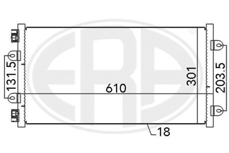 Радиатор кондиционера (Конденсатор) ERA 667014