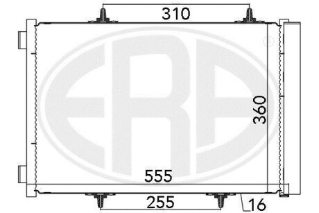 Радиатор кондиционера (Конденсатор) ERA 667025