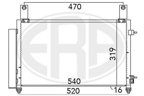 Радиатор кондиционера (Конденсатор) ERA 667032