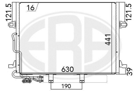 Радиатор кондиционера (Конденсатор) ERA 667033