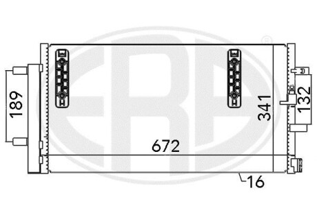 Радиатор кондиционера (Конденсатор) ERA 667048