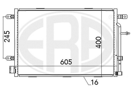 Радиатор кондиционера (Конденсатор) ERA 667052