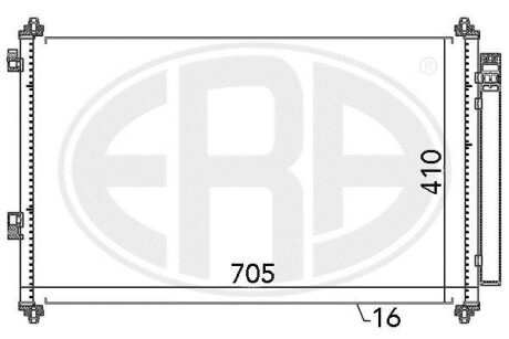 Радиатор кондиционера (Конденсатор) ERA 667057