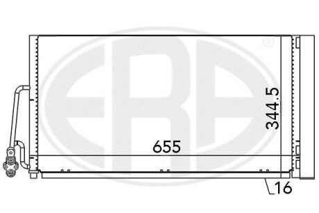 Радиатор кондиционера (Конденсатор) ERA 667090