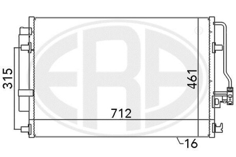 Радиатор кондиционера (Конденсатор) ERA 667110