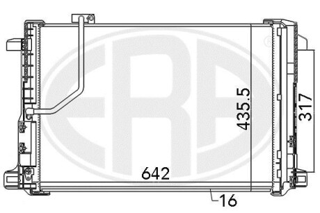 Радиатор кондиционера (Конденсатор) ERA 667111