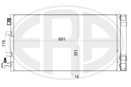 Радиатор кондиционера (Конденсатор) ERA 667155